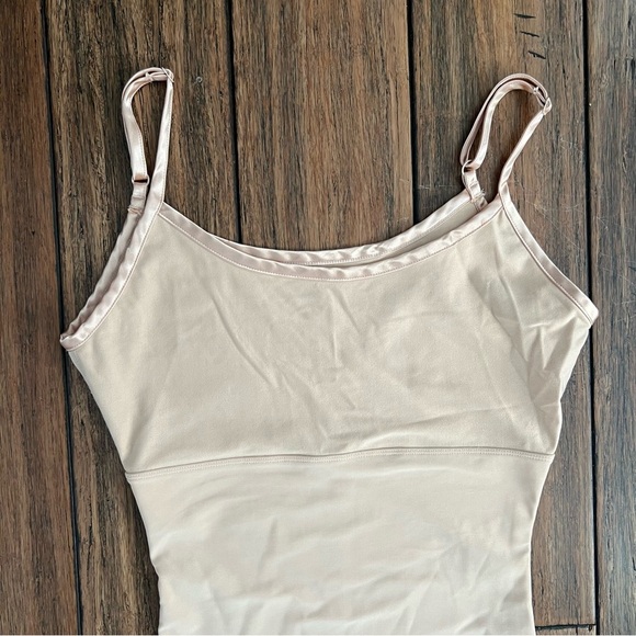 I Am Yummie Nude Shapewear Slip Long Braless Shaper Small Dress Lace Hem Cami - Picture 2 of 8